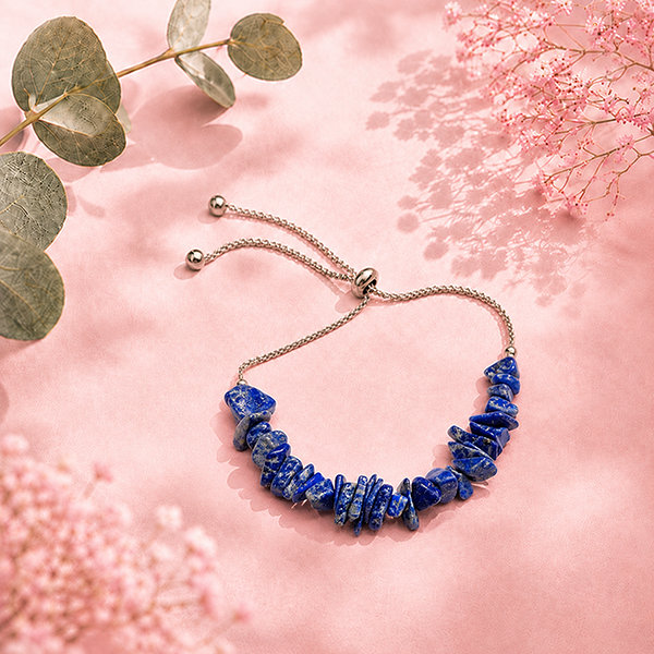 Lapis Lazuli armband silverpläterad