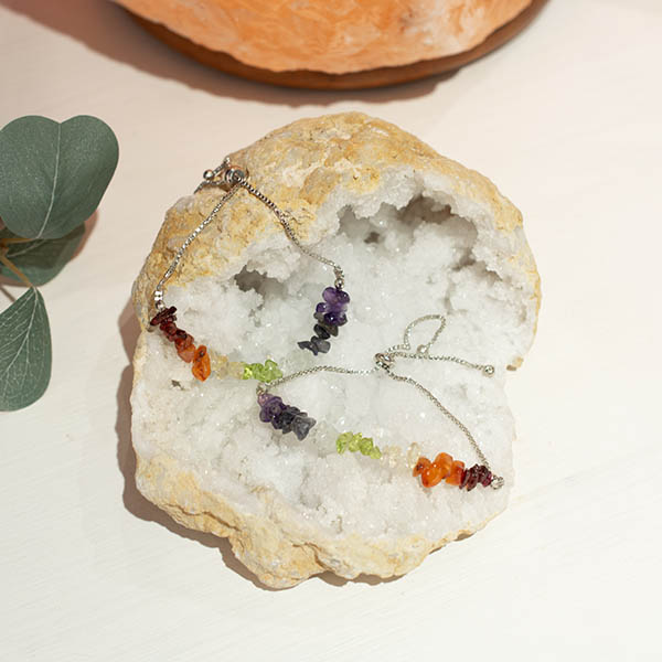 Chakra - armband silverpläterad