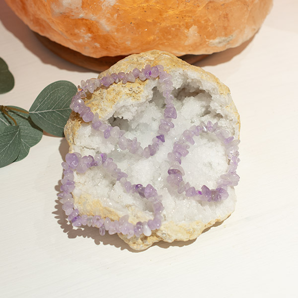 Lavendel Ametist - chipsarmband