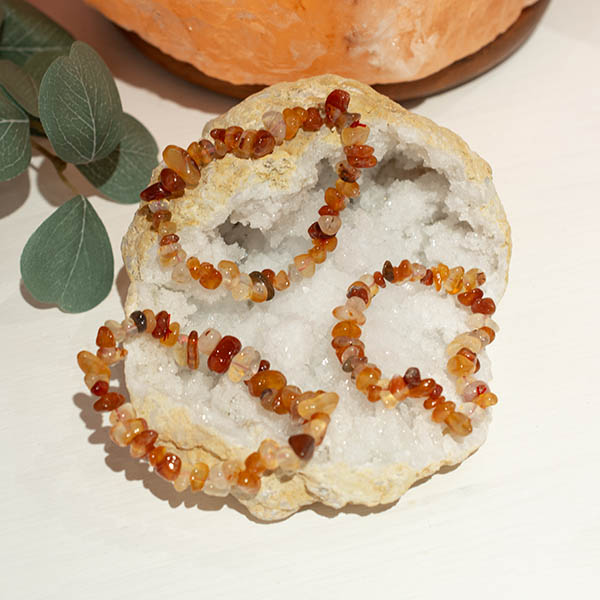 Karneol - chipsarmband