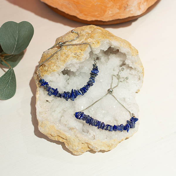 Lapis Lazuli - armband silverpläterad